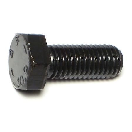 Midwest Fastener Class 10.9, M12-1.75 Hex Head Cap Screw, Plain Steel, 30 mm L, 4 PK 73821